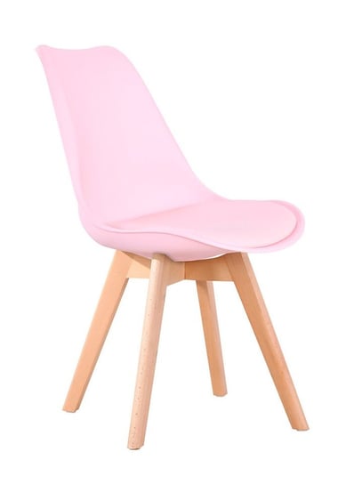 Krzesło MIA HOME Nord oak Modesto, pudrowo różowe, 82x52x47 cm MIA home