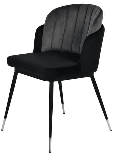 Krzesło MIA HOME Ronson czarno-szare, 81x58,5x52 cm MIA home