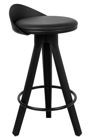 Krzesło Mila 65 z wyprofilowanym siedziskiem czarne King Home
