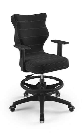 Krzesło młodzieżowe, Entelo, Duo czarny,  Velvet 17, rozmiar 6 WK+P (wzrost 159-188 cm) ENTELO