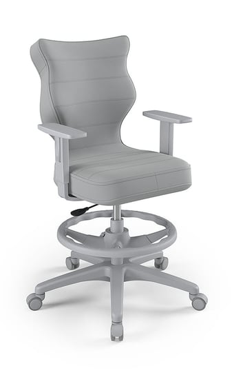 Krzesło młodzieżowe, Entelo, Duo szary, Velvet 03, rozmiar 6 WK+P (wzrost 159-188 cm) ENTELO
