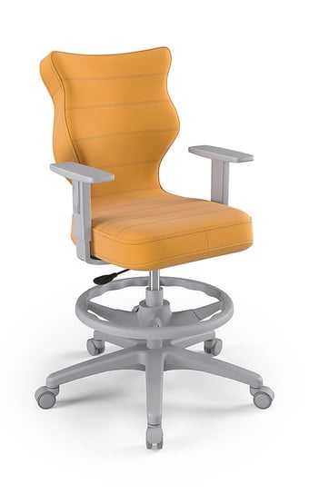 Krzesło młodzieżowe, Entelo, Duo szary, Velvet 35, rozmiar 6 WK+P (wzrost 159-188 cm) ENTELO