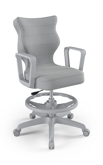 Krzesło młodzieżowe, Entelo, Norm szary, Velvet 03, rozmiar 6 WK+P (wzrost 159-188 cm) ENTELO
