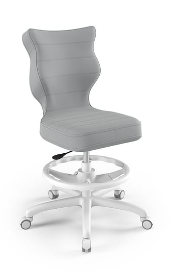 Krzesło młodzieżowe, Entelo, Petit biały, Velvet 03, rozmiar 6 WK+P (wzrost 159-188 cm) ENTELO
