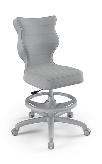 Krzesło młodzieżowe, Entelo, Petit szary, Velvet 03, rozmiar 6 WK+P (wzrost 159-188 cm) ENTELO