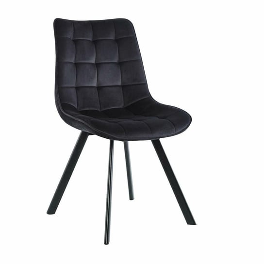 Krzesło Moly velvet czarne czarne nogi Intesi