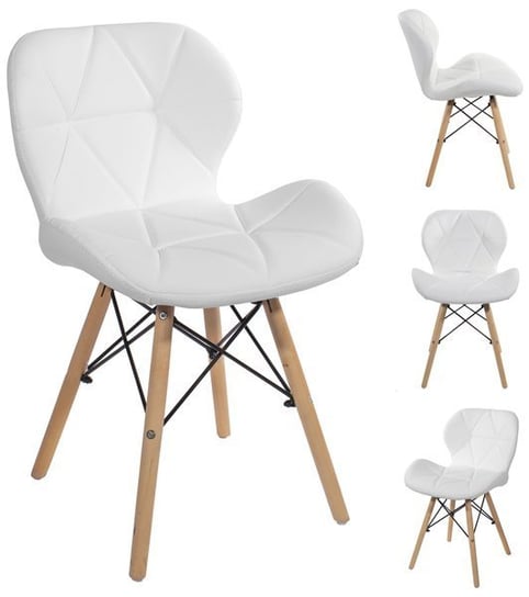 Krzesło MUFART ELVA, białe, 73x47x38 cm, 4 szt. MUFART