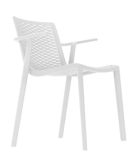 Krzesło NetKat z podłokietnikami białe Resol