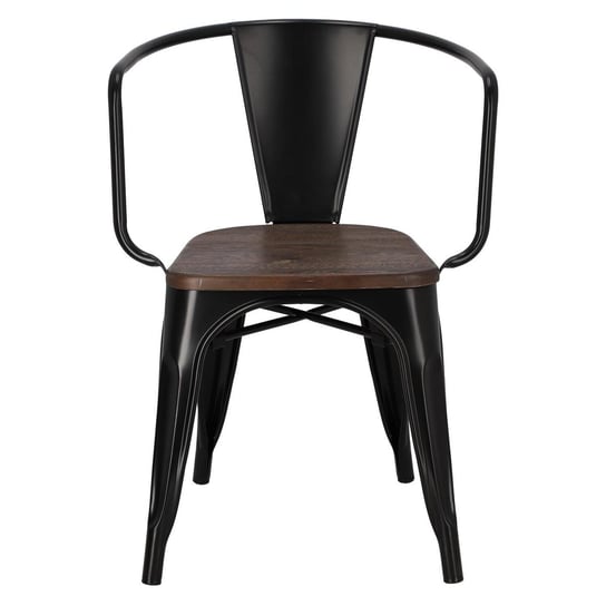 Krzesło Niort Arms Wood Czarne Sosna Szczotkowana D2.DESIGN