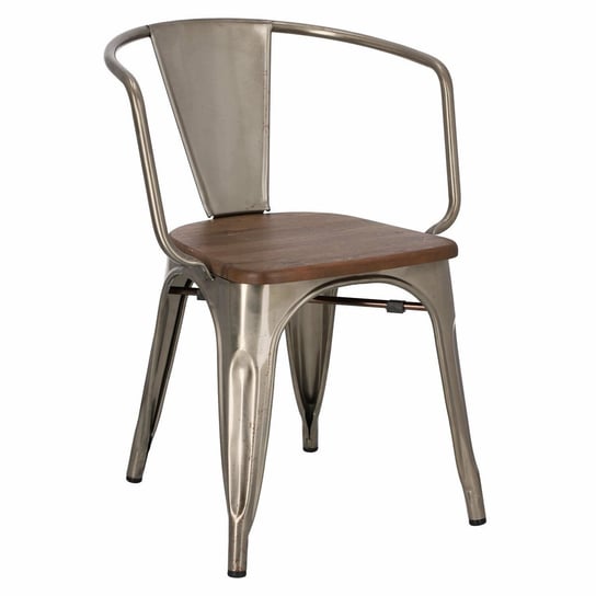 Krzesło Niort Arms Wood Metal Sosna Orzech D2.DESIGN