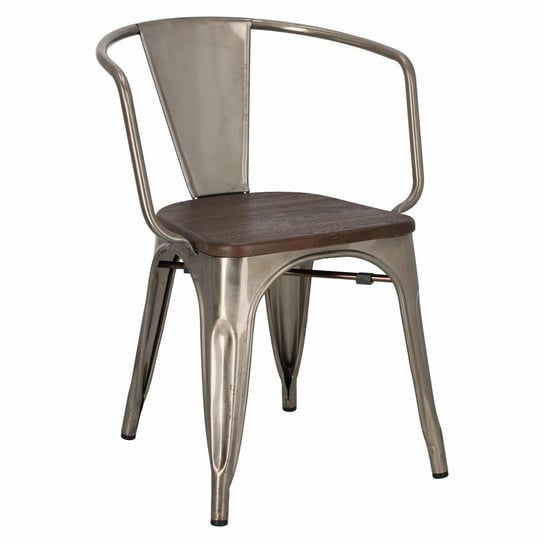 Krzesło Niort Arms Wood Metal Sosna Szczotkowana D2.DESIGN
