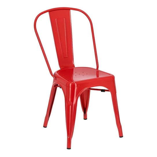 Krzesło Niort czerwone inspirowane Tolix D2.DESIGN