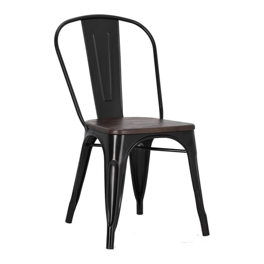 Krzesło Niort Wood Czarne Sosna Szczot. D2.DESIGN