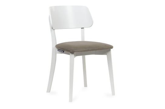 Krzesło nowoczesne białe drewniane beż VINIS Konsimo