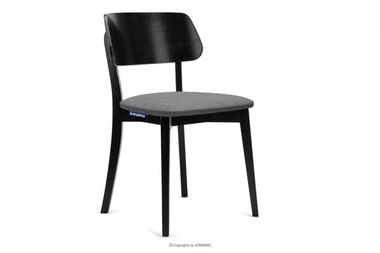 Krzesło nowoczesne czarne drewniane szare VINIS Konsimo Konsimo