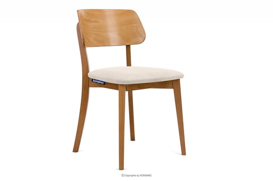 Krzesło nowoczesne drewniane dąb kremowe VINIS Konsimo Konsimo
