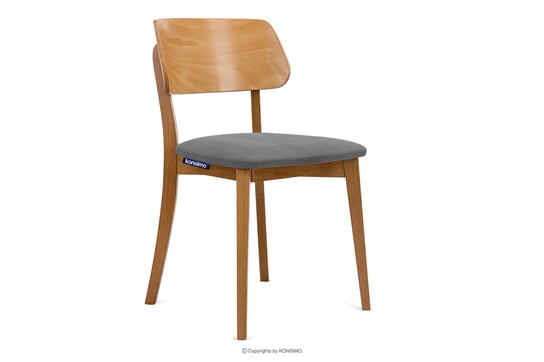 Krzesło nowoczesne drewniane dąb szare VINIS Konsimo Konsimo