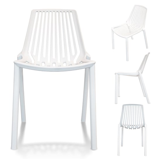 Krzesło nowoczesne plastikowe do jadalni i salonu TARCENTO białe Nuforma