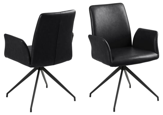 Krzesło obrotowe ACTONA Naya, czarne, 59x59x88 cm Actona