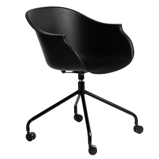 Krzesło obrotowe INTESI Roundy, czarne, 78x56x56 cm Intesi