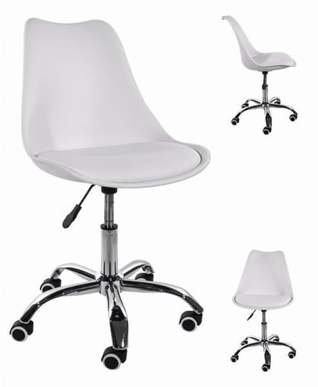 Krzesło obrotowe MUFART FEMA, białe, 91,5x48x43 cm MUFART
