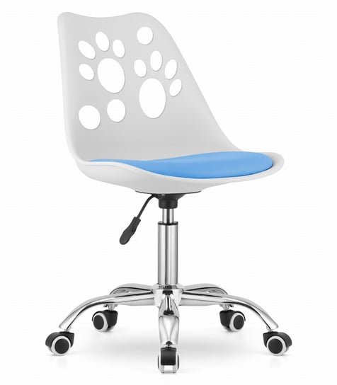 Krzesło Obrotowe Print - Biało-Niebieskie Inna marka