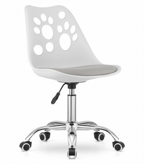 Krzesło obrotowe PRINT - biało-szare Inna marka