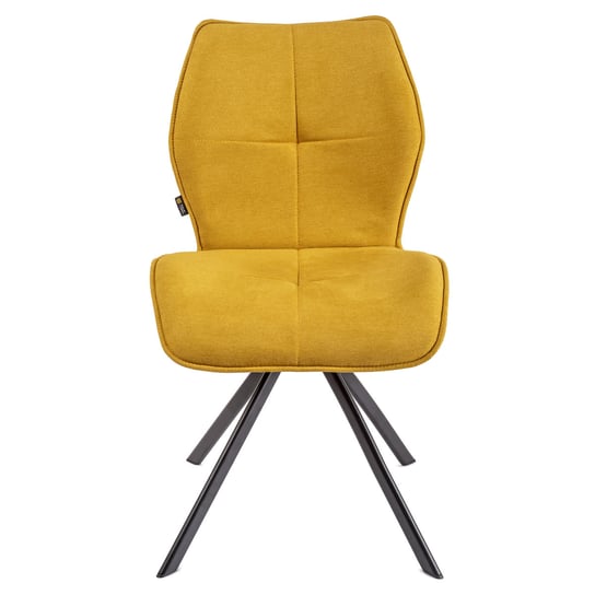 Krzesło Obrotowe Tapicerowane Napoli Żółte Gold Label