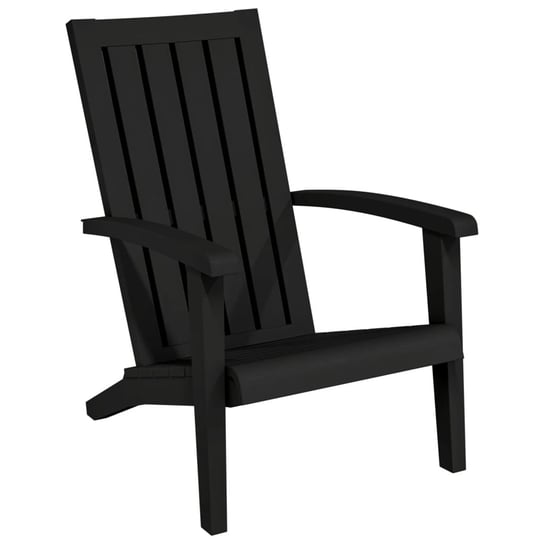 Krzesło ogrodowe Adirondack, czarne, polipropylen vidaXL
