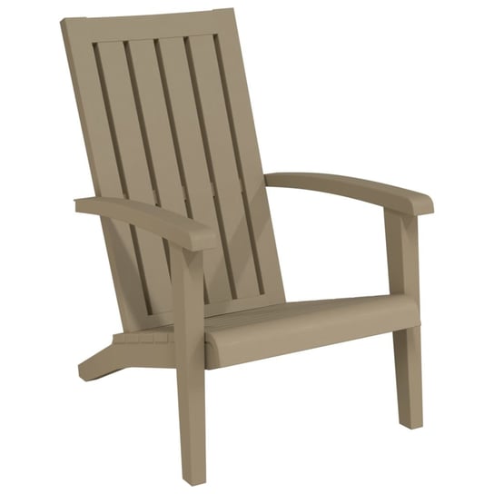 Krzesło ogrodowe Adirondack, jasnobrązowe, polipro vidaXL