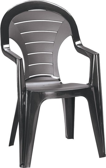 Krzesło ogrodowe ALLIBERT Bonaire CE, grafitowe, 56x57x93 cm Allibert