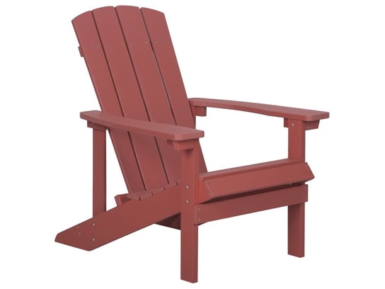 Krzesło ogrodowe BELIANI Adirondack, 88x75x85 cm, czerwony Beliani