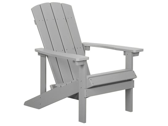 Krzesło ogrodowe BELIANI Adirondack, 88x75x85 cm, jasnoszary Beliani