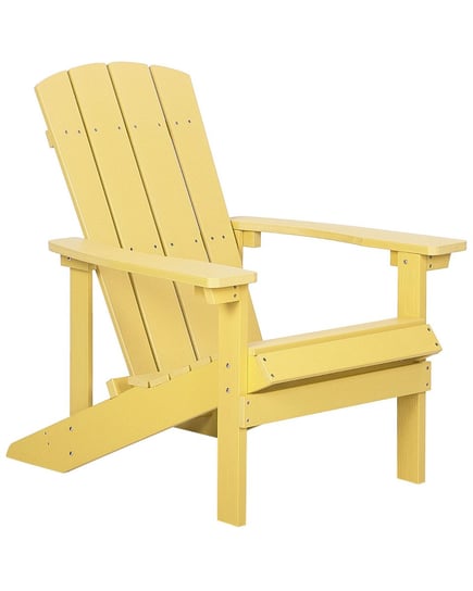 Krzesło ogrodowe BELIANI Adirondack, 88x75x85 cm, żółty Beliani