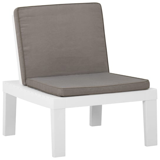 Krzesło ogrodowe białe z poduszką antracytową 65x6 Inna marka
