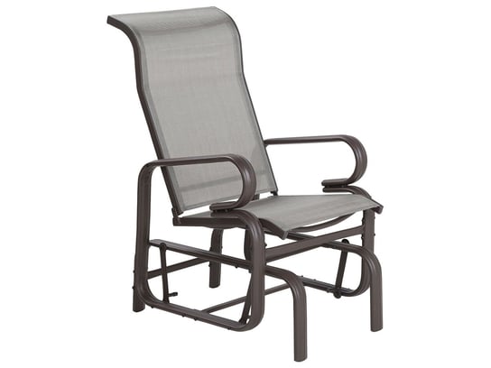 Krzesło ogrodowe bujane BELIANI Borgio, brązowo-szare Beliani