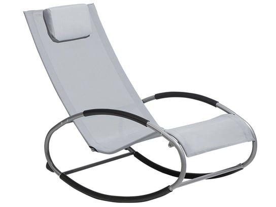 Krzesło ogrodowe bujane szare CAMPO Beliani