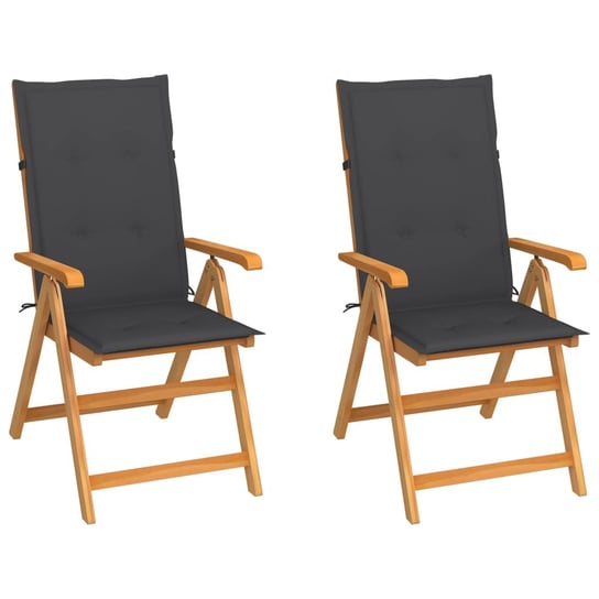 Krzesło ogrodowe drewniane 57x71,5x109 cm, antracy / AAALOE Inna marka