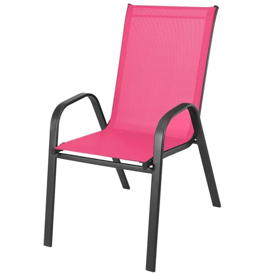 krzesło ogrodowe metalowe różowe Zolta