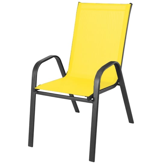 krzesło ogrodowe metalowe żółte Zolta