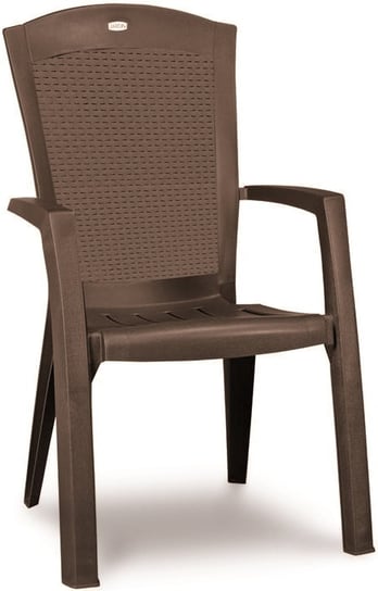 Krzesło ogrodowe Minnesota Dining, brązowe, 65x61x99 cm Allibert