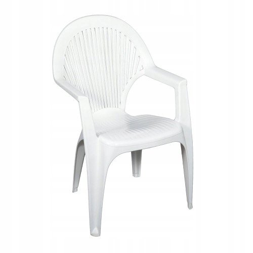 Krzesło ogrodowe plastikowe białe Syrena OŁER