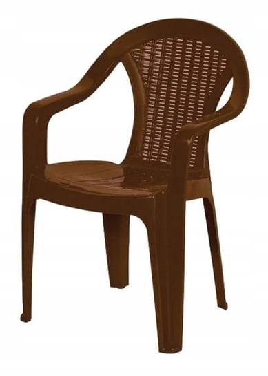 Krzesło ogrodowe plastikowe brązowe do 100kg Chomik