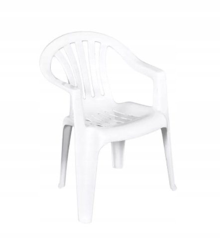 Krzesło Ogrodowe Plastikowe Cyrkon Biały OŁER