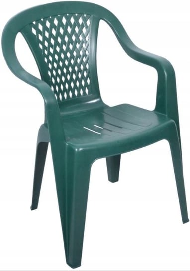 Krzesło Ogrodowe Plastikowe Diament Zielony Leśny OŁER