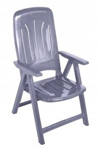 Krzesło ogrodowe plastikowe szare OŁER