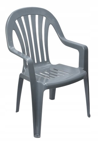 Krzesło ogrodowe plastikowe szare Rubin OŁER