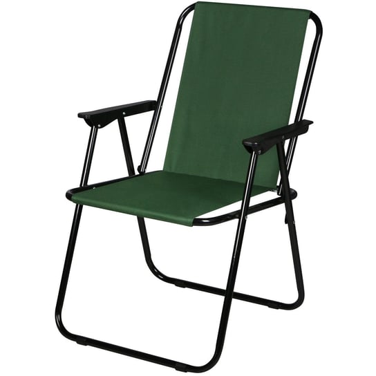 Krzesło ogrodowe, plażowe z podłokietnikami ROYOKAMP, składane, 52x44x75 cm, zielone, do 120 kg Royokamp