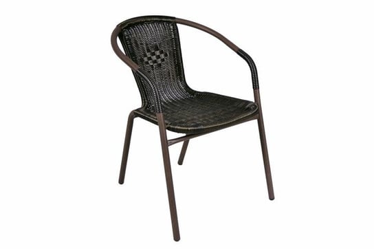 Krzesło ogrodowe polirattanowe, brązowe,  75x52x60 cm Garthen