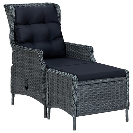 Krzesło ogrodowe rozkładane VIDAXL, ciemnoszare, 57x121x80 cm vidaXL